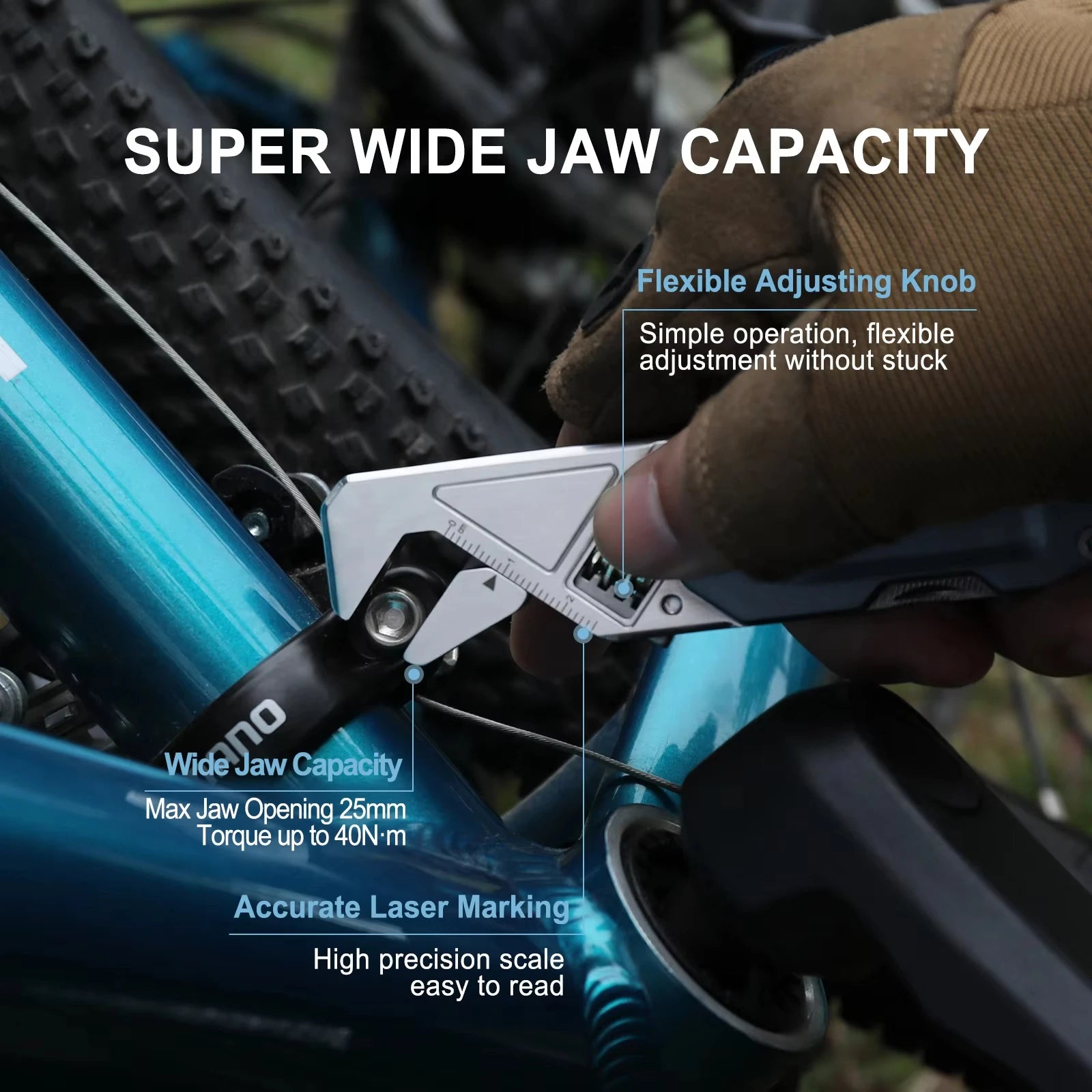 NexTool 6-in-1 Adjustable Wrench Multi-Tool for EDC & DIY Projects