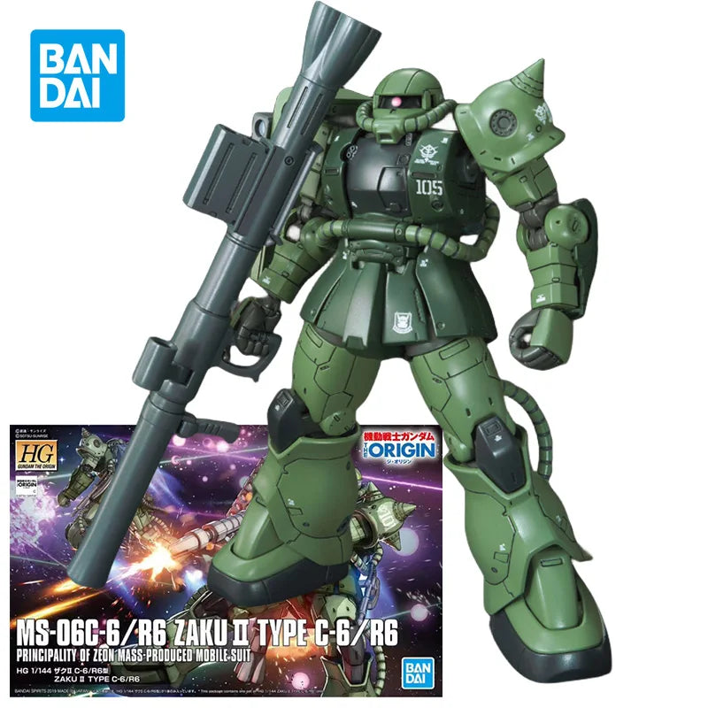 Bandai Gundam Model Kit MS-06C Zaku 2 - Collectible Anime Figure