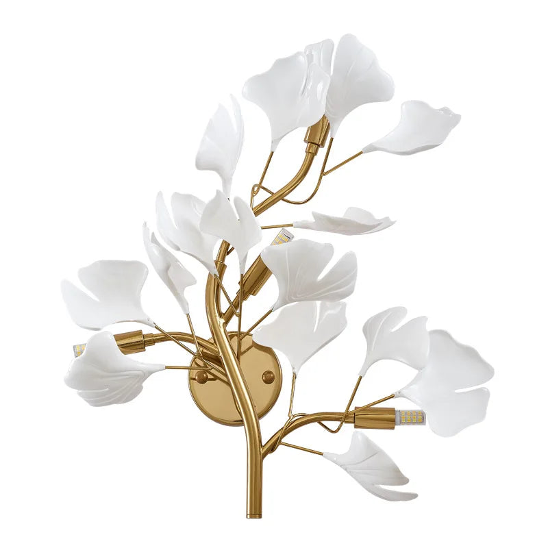 Elegant Ginkgo Leaf LED Wall Lamp for Modern Living Spaces