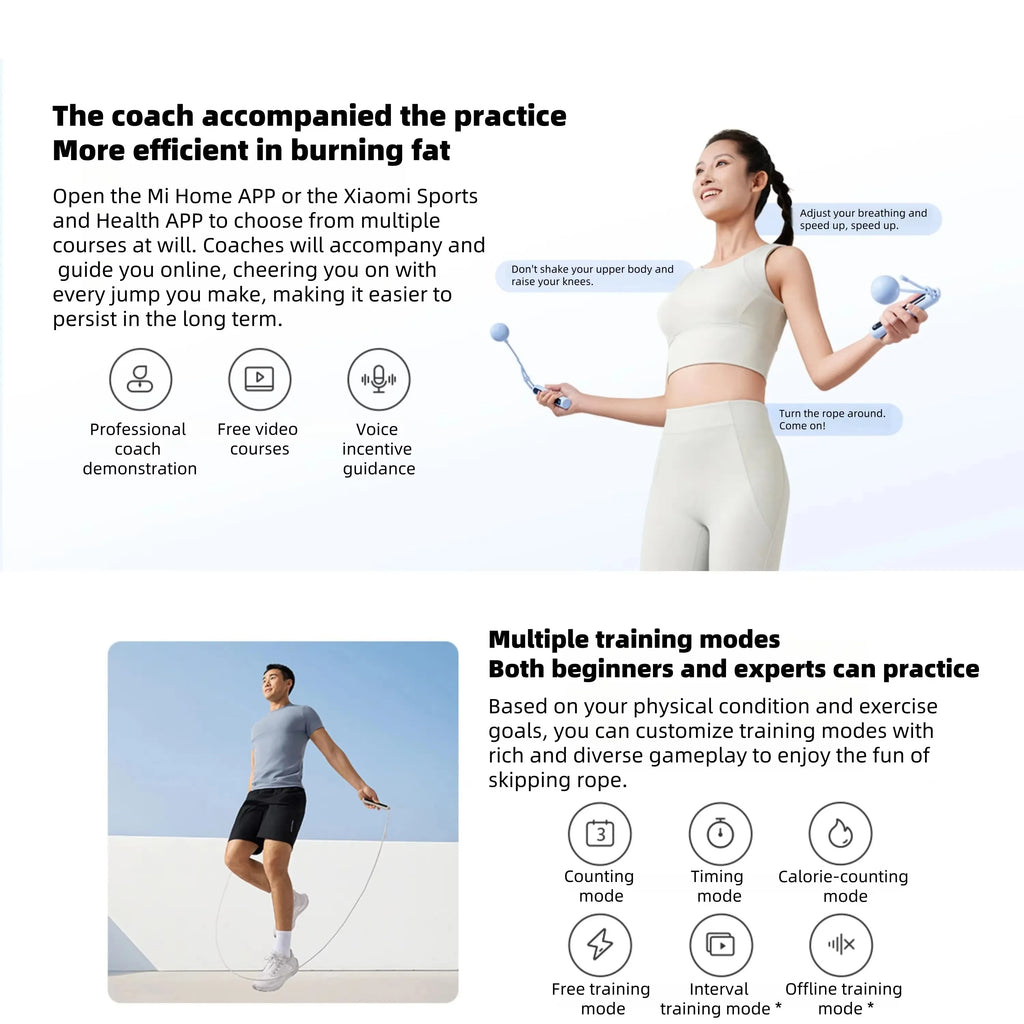 Mijia Smart Jump Rope 2 with Digital Counter & Calorie Tracker