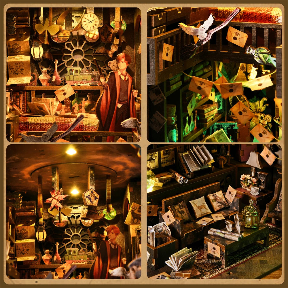 DIY Book Nook Kit - Enchanting 3D Puzzle for Mystical Home Decor