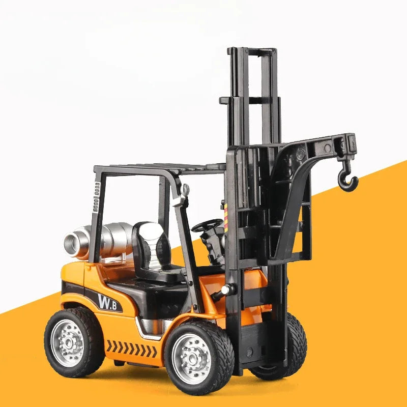 1:24 Diecast Crane Forklift Model with Sound & Light Functions