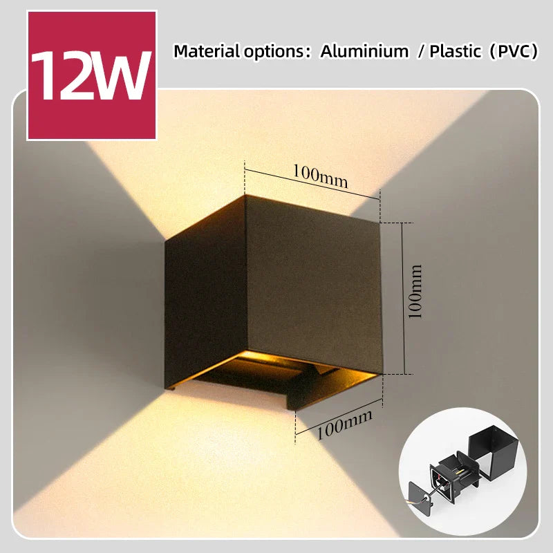 Stylish Waterproof LED Wall Light - Durable Outdoor Lamp
