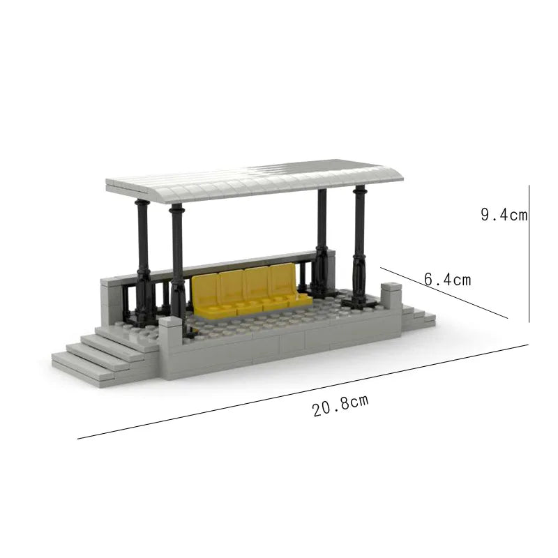 MOC City Train Tracks - Flexible Building Block Railway Set