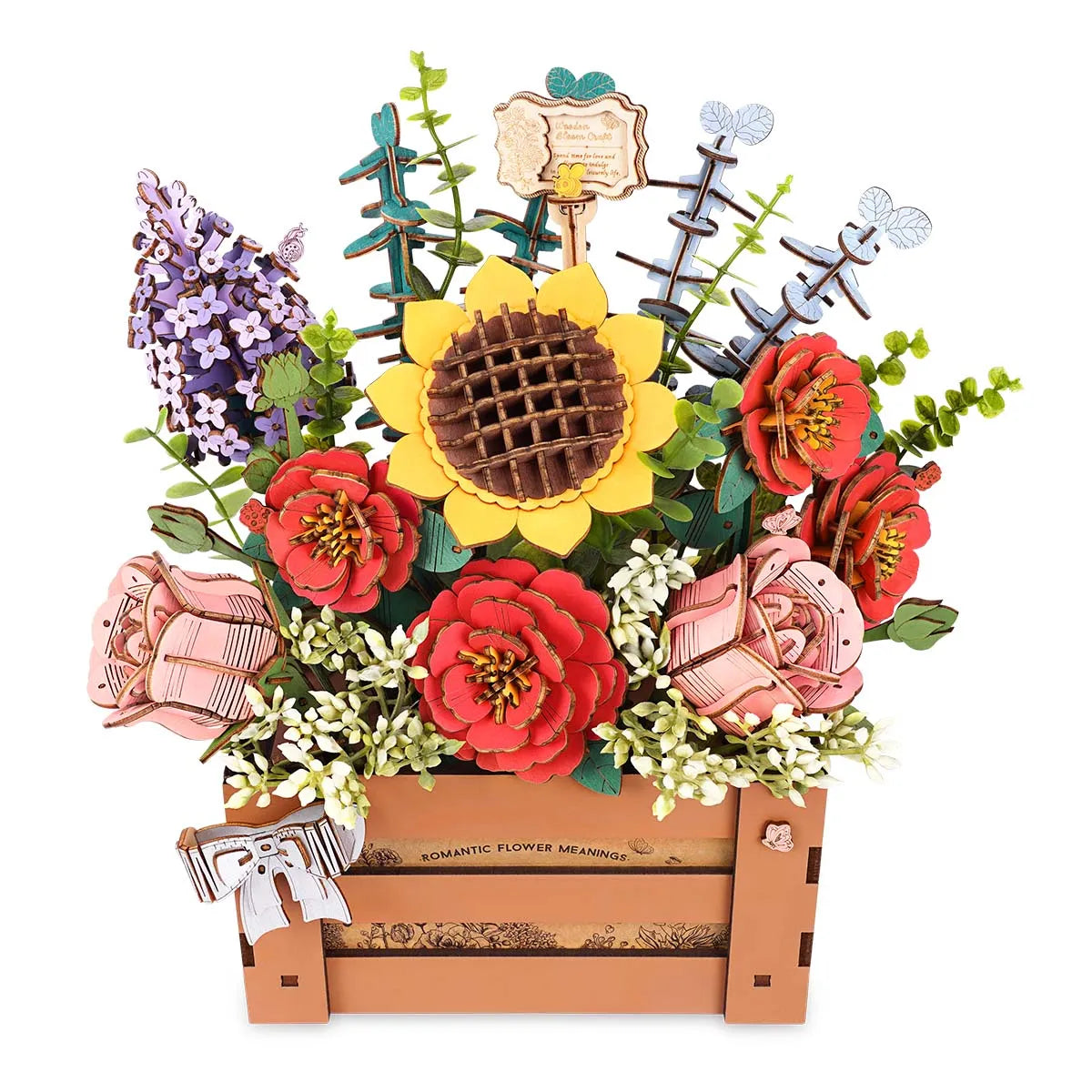 Robotime Wooden Bloom Box 3D DIY Puzzle for Home Decor & Gifts
