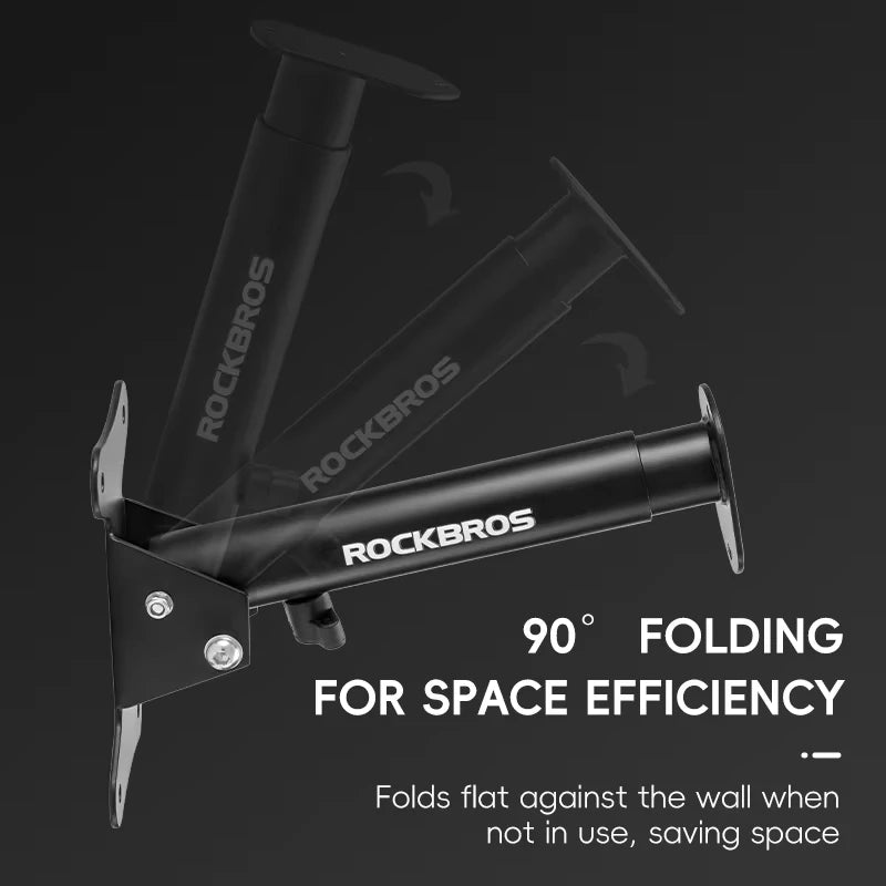 ROCKBROS Adjustable Bike Rack - Secure Wall Mount Holder