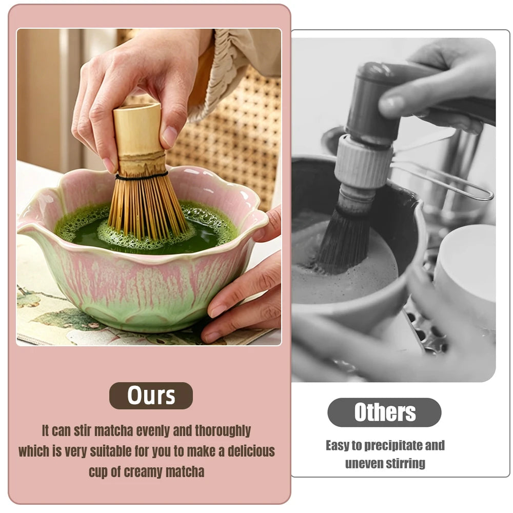 6PCS Elegant Japanese Matcha Tea Set - Bowl, Whisk & Scoop Tools