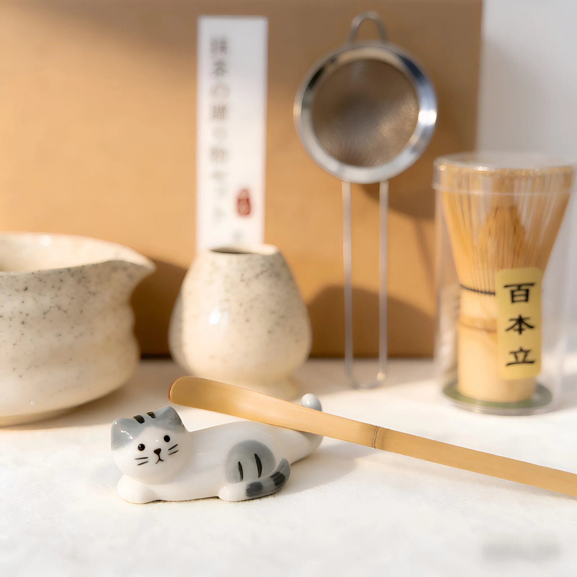 6-Piece Complete Matcha Tea Set with Ceramic Bowl, Spoon & Whisk