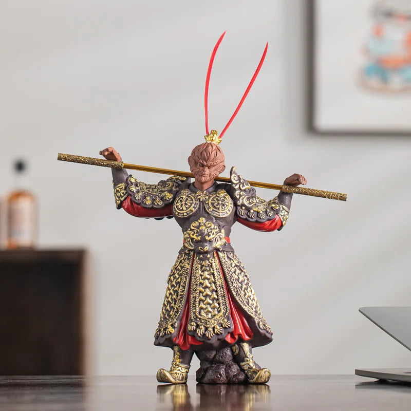 Ceramic Sun Wukong Figure - Unique Anime Sculpture for Home Decor