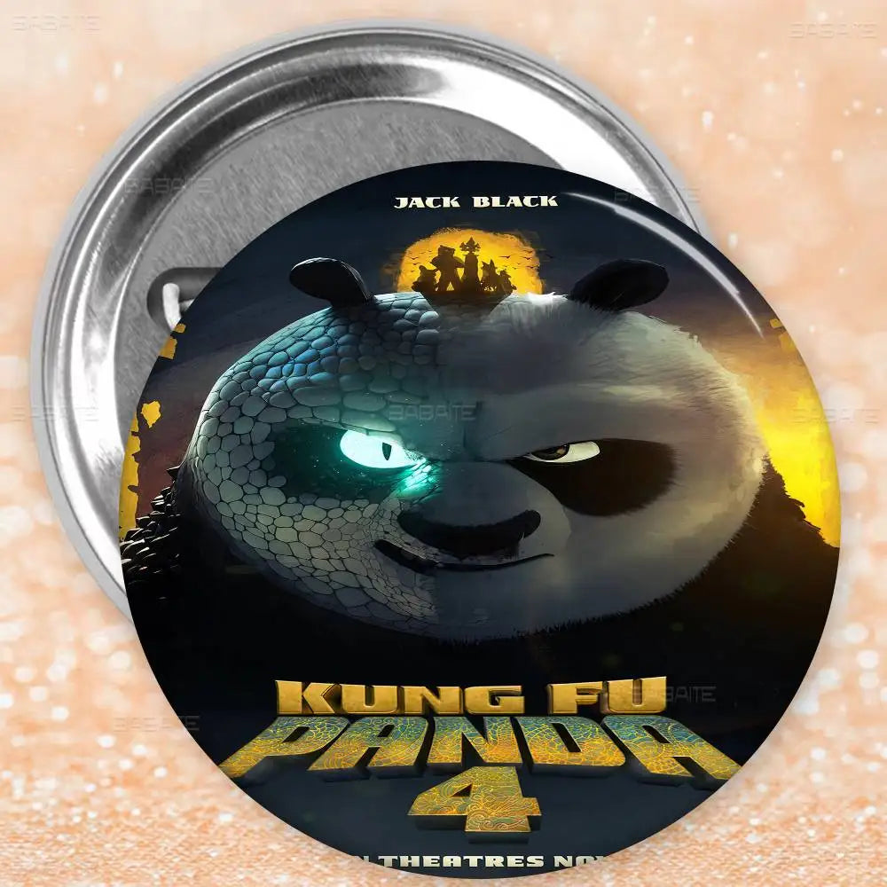 K-Kung F-Fu Panda Skateboard Brooch - Fun Collectible Badge
