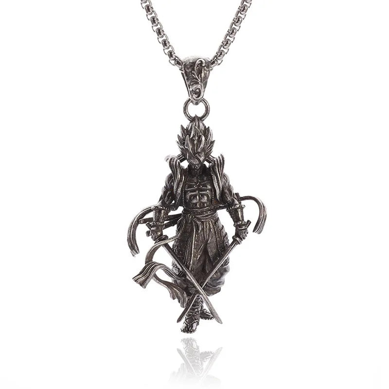 Retro Punk Wukong Pendant Necklace - Unisex Fashion Jewelry