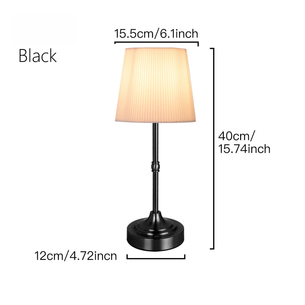 Stylish LED Gold Table Lamp with Fabric Shade for Home & Office