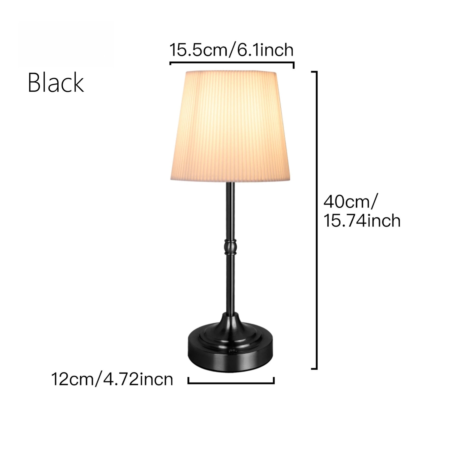 Stylish LED Gold Table Lamp with Fabric Shade for Home & Office