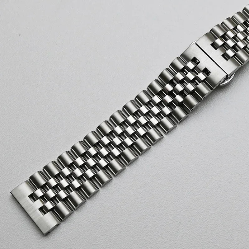 Curved End Stainless Steel Watch Band - 18mm to 22mm Sizes