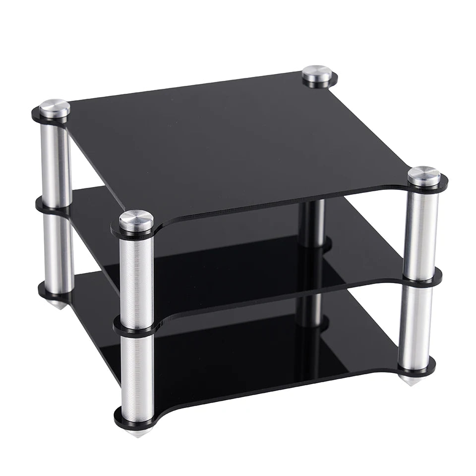 Double Layer Acrylic & Aluminum Alloy HIFI Audio Rack for Amplifiers
