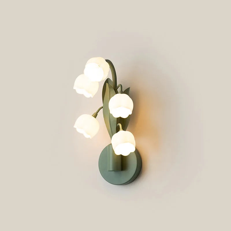 Green Metal Wall Lamp with Adjustable 3-Color LED Lighting