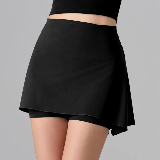 Women's 2-in-1 Anti-Sheer Sports Skort – Running Workout Tennis Badminton Pilates Yoga Shorts Skirt for Spring Summer Activewear