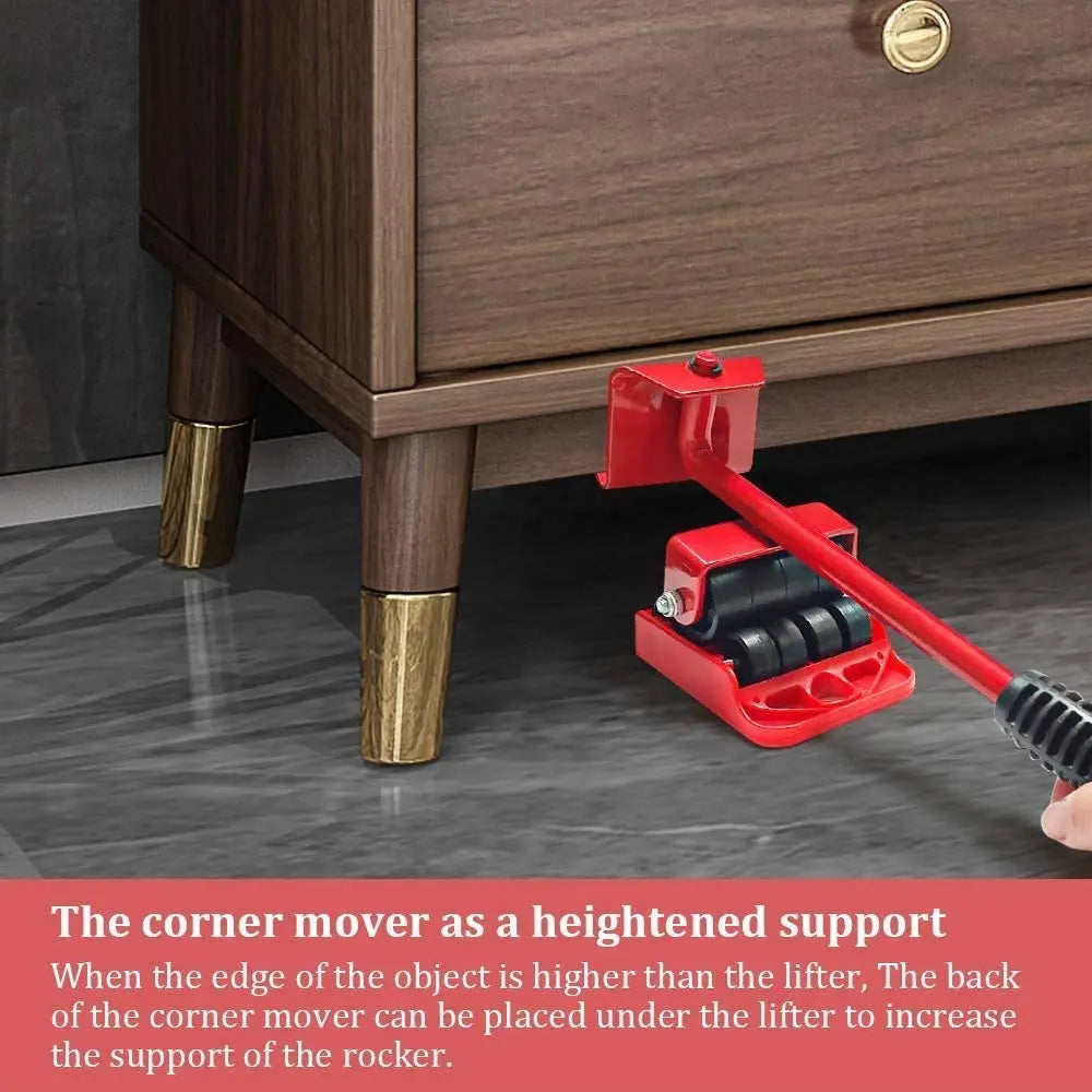 Heavy-Duty Furniture Mover Tool Set - Easy Transport Lifter with Rollers