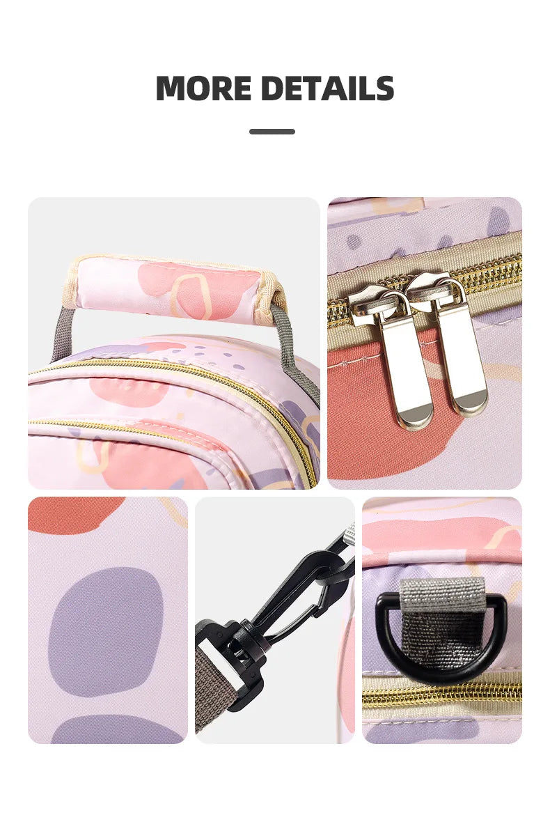 Portable Oxford Insulated Breastmilk Cooler Bag for Moms on the Go