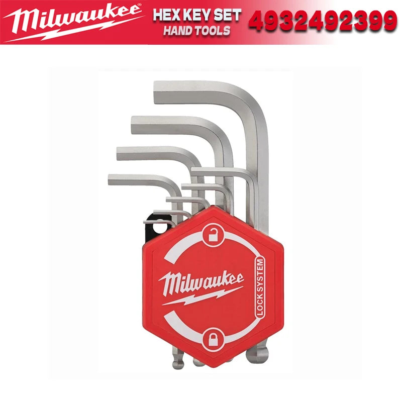 Milwaukee 9-Piece L-Shaped Hex Key Wrench Set - Compact & Versatile