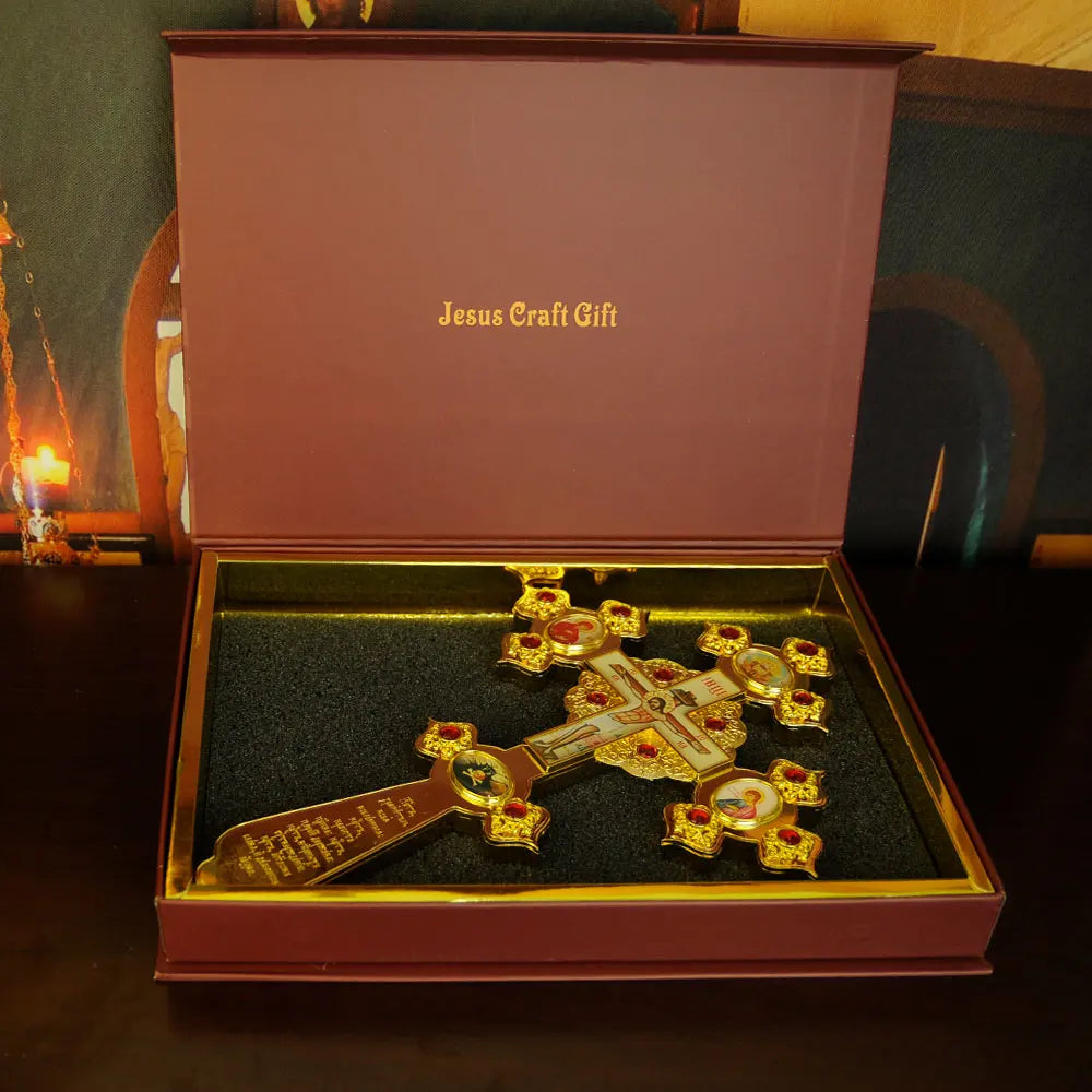 HTISOK Spiritual Handheld Cross for Worship & Home Decor