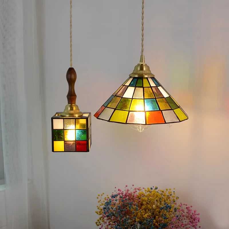 Retro Copper Pendant Light - Art Deco Ceiling Fixture for Home & Café