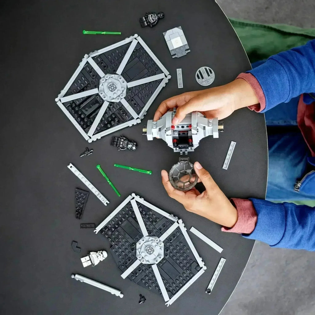 Imperial Tie Fighter Building Blocks Model Kit - Educational Space Toy