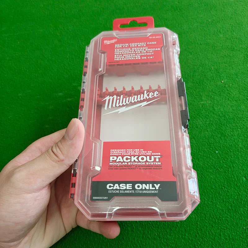 Milwaukee 1/4 Inch Hex Shank Bits Organizer - Durable Storage Case