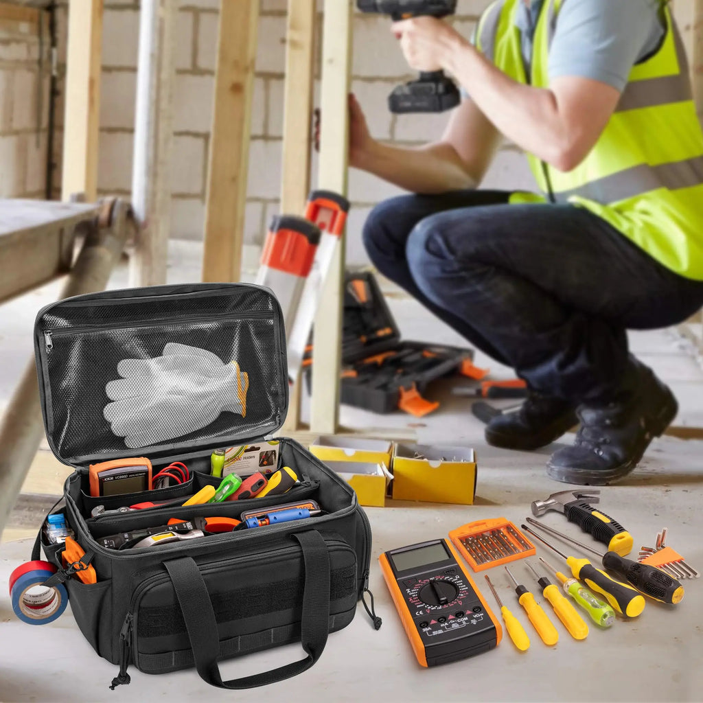 14 Inch Heavy Duty Multi-Purpose Tool Bag with Non-Slip Base