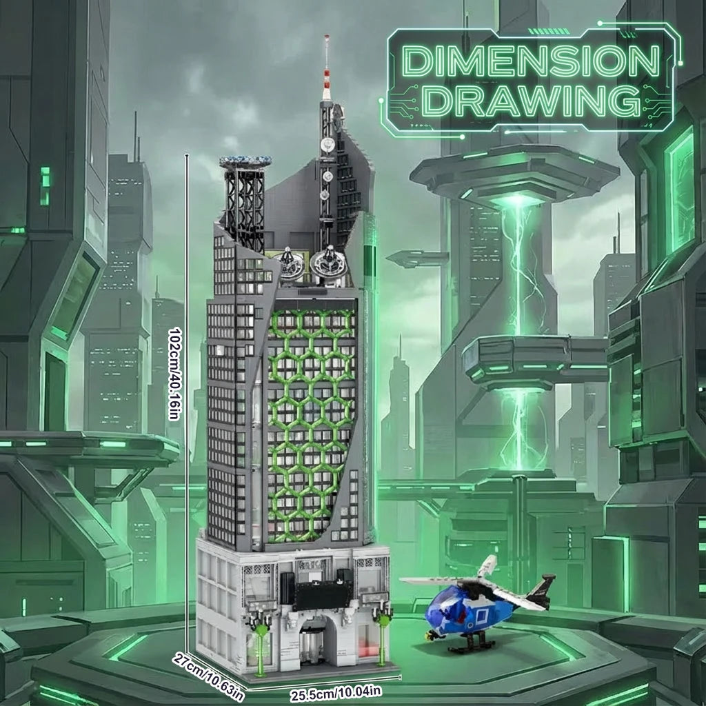 6375PCS Building Blocks Spider Hero Black Tower Model for Collectors