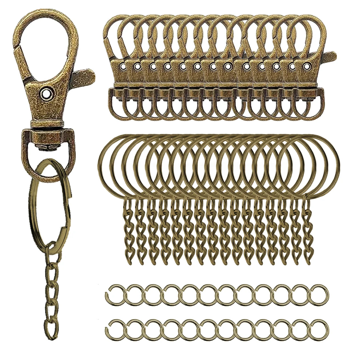 Zinc Alloy Keychains with Lobster Clasp for DIY Crafts & Bag Accessories