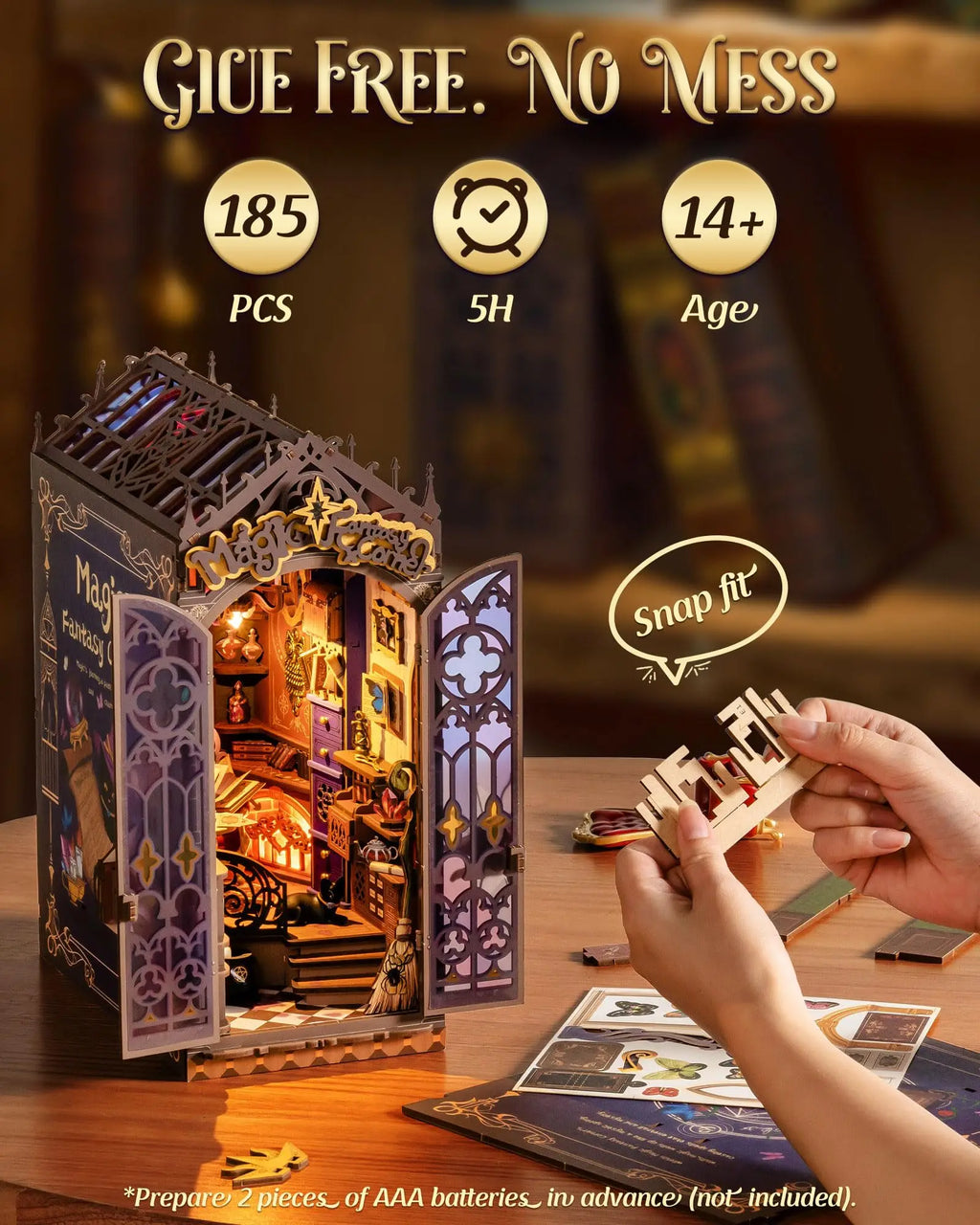 Rolife Magic Fantasy DIY Book Nook Kit for Enchanting Room Decor