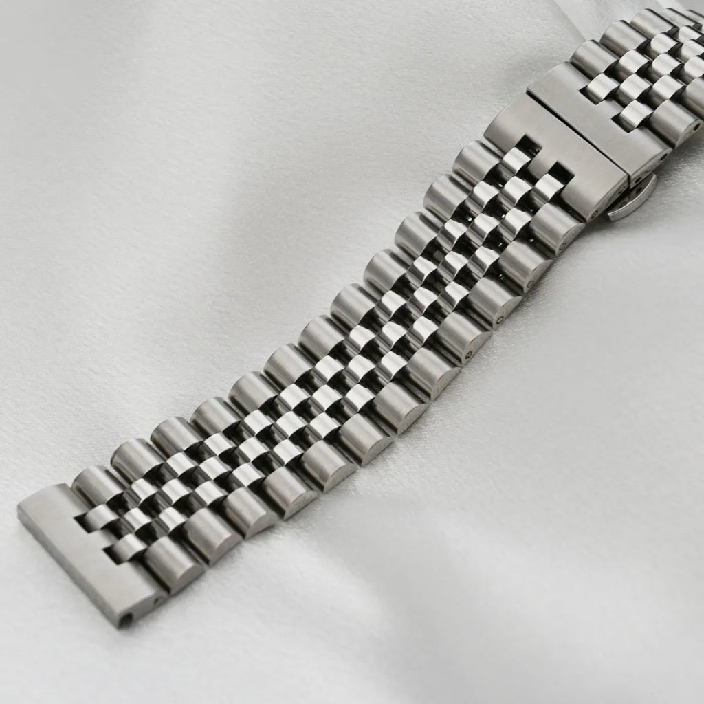 Curved End Stainless Steel Watch Band - 18mm to 22mm Sizes