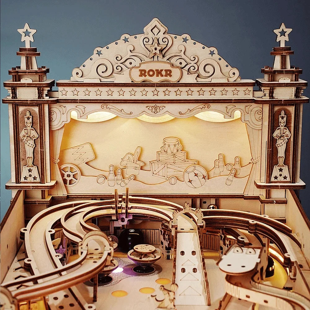 Robotime 3D Wooden Pinball Game - Fun Assembly for All Ages