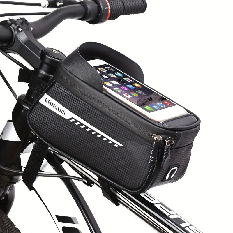 Waterproof Bike Frame Bag with Touch Screen & Sun Visor - Cycling Gear
