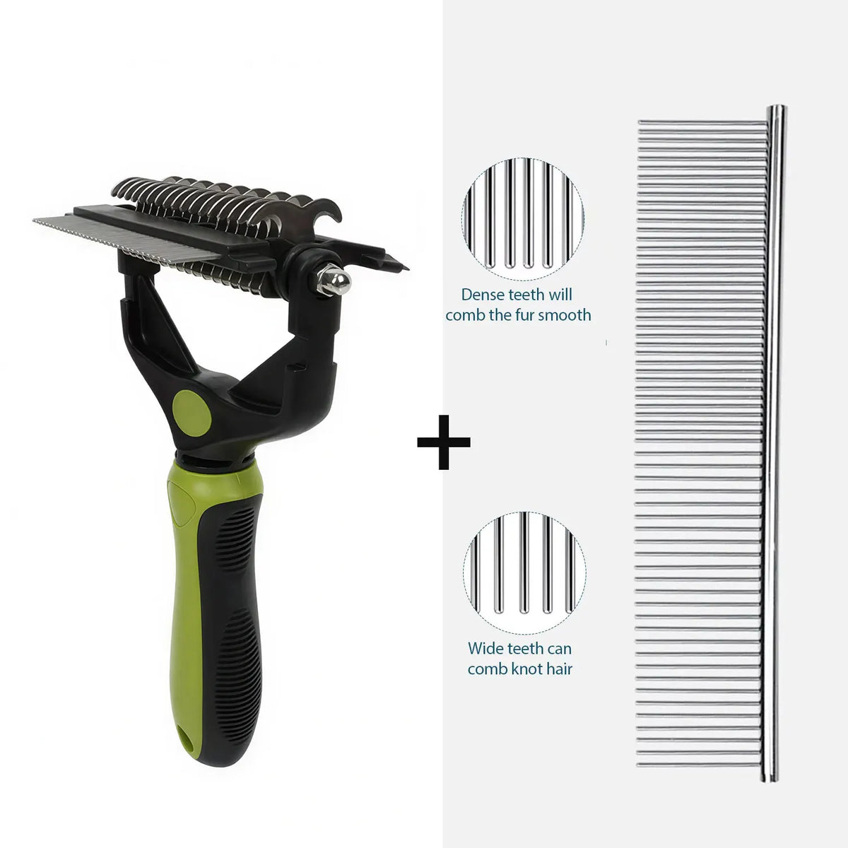 3-in-1 Pet Deshedding Brush & Fur Remover for Dogs and Cats