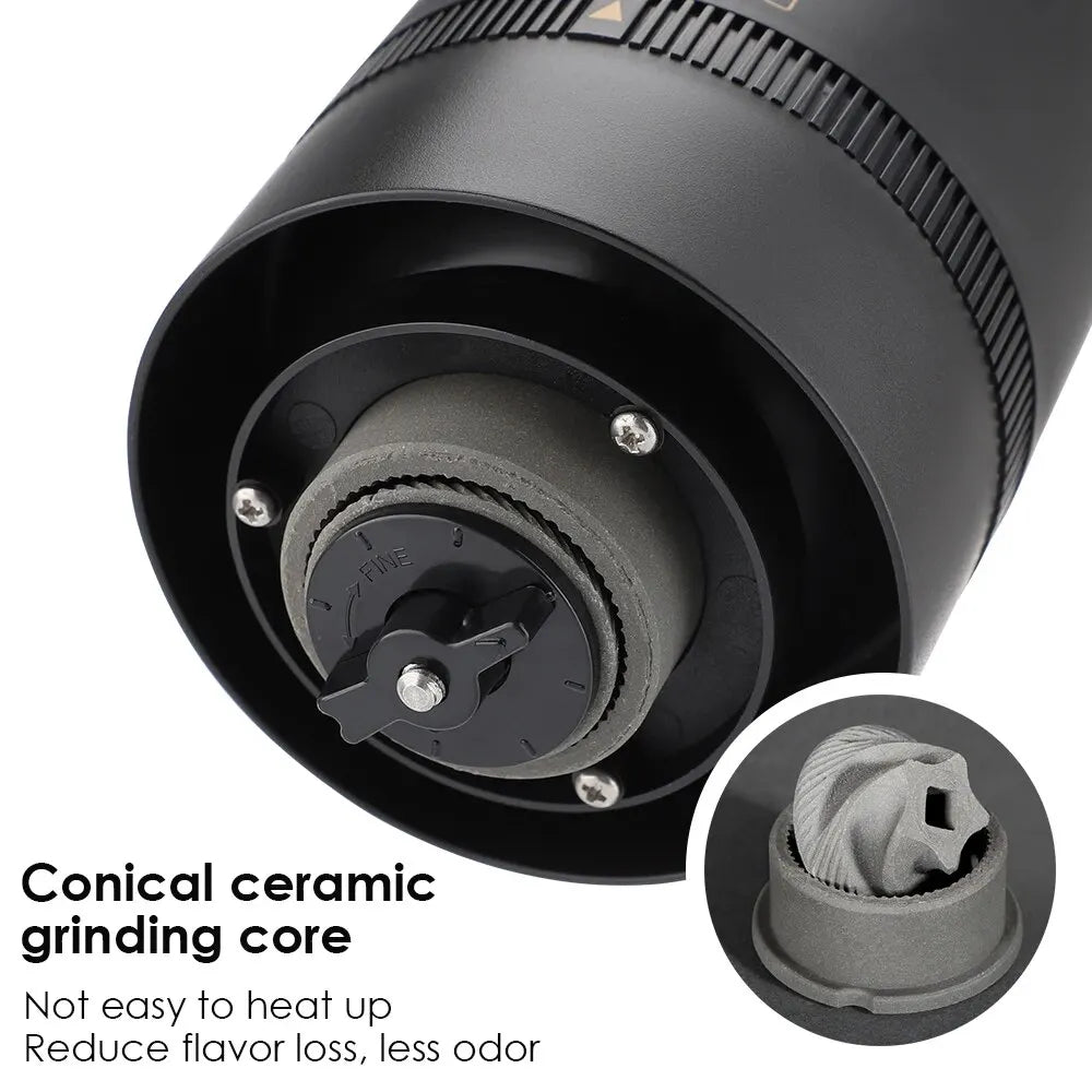 Portable USB Electric Coffee Grinder with Ceramic Core - Travel-Friendly