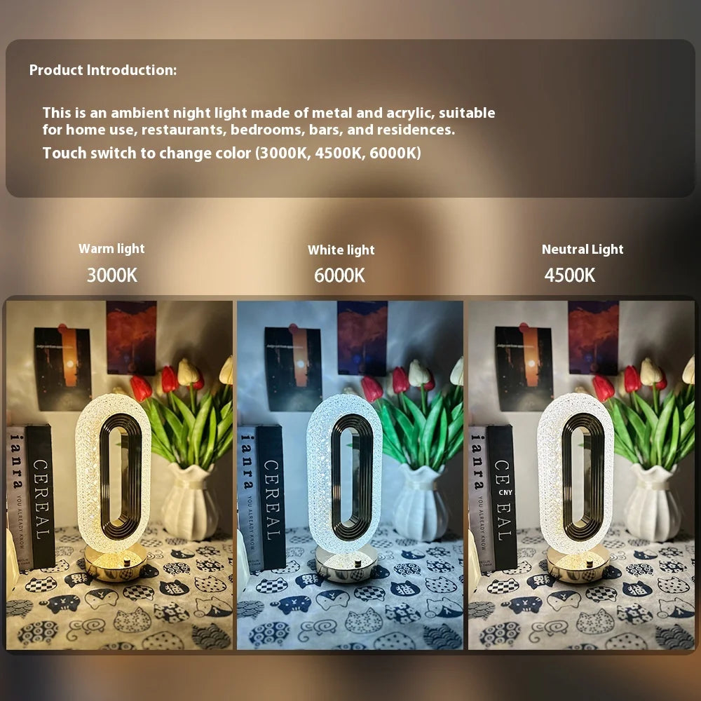 Modern LED Touch Table Lamp - Romantic 3-Color Night Light