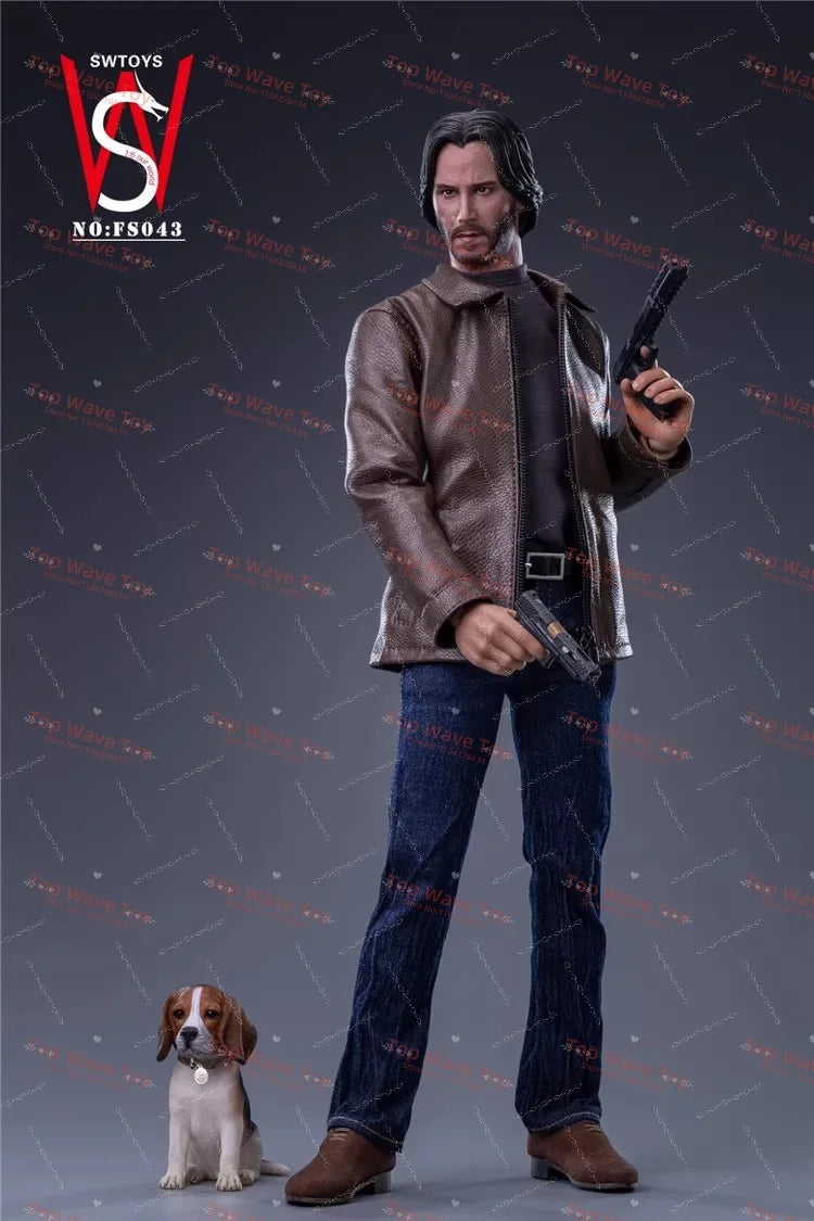 John Wick Action Figure Set with Dog - 1/6 Scale Collectible Toy