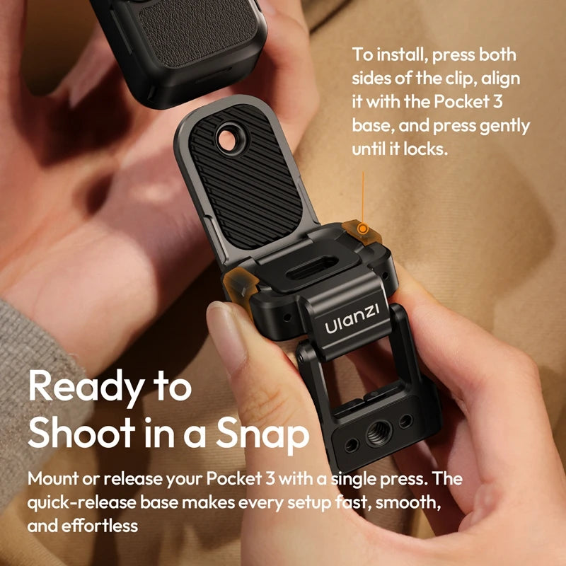 Ulanzi PK16 Magnetic Grip Adapter for DJI Pocket 3 & Action Cameras
