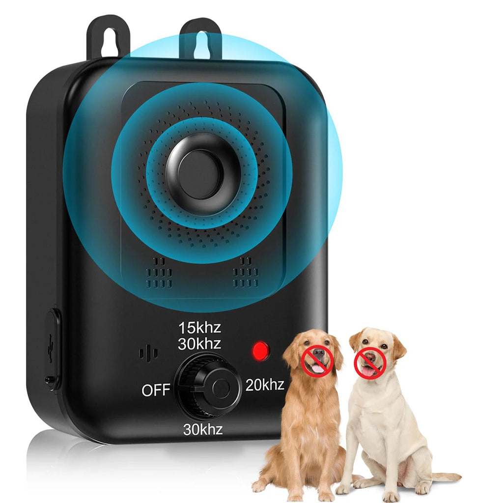 Rechargeable Ultrasonic Dog Bark Deterrent – Indoor & Outdoor Control