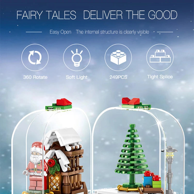 249 PCS Santa Claus Christmas Tree Building Blocks - Fun Holiday Gift