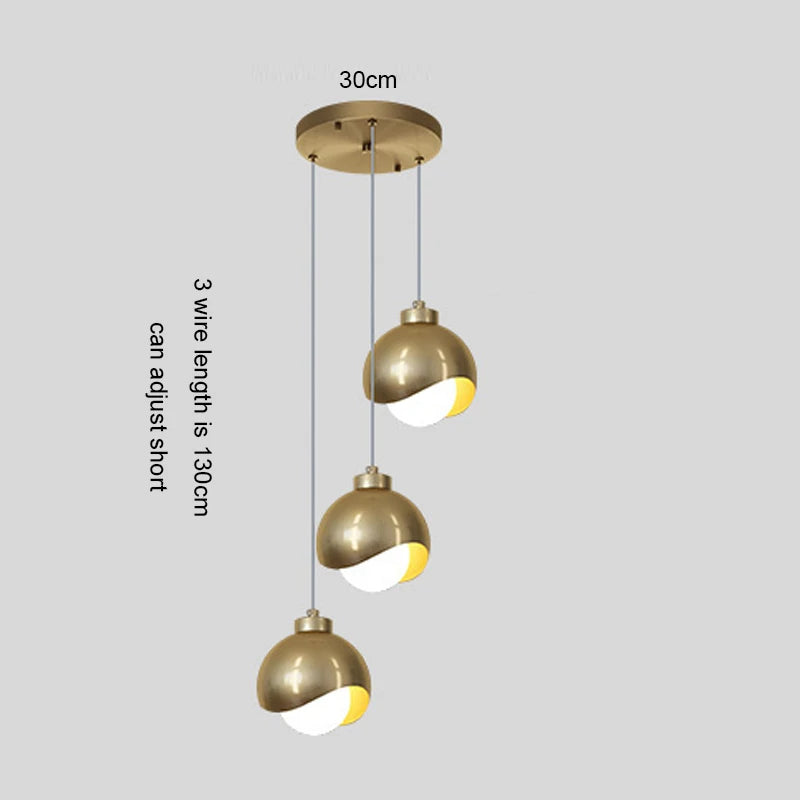 Modern Glass Ball LED Pendant Lamp for Dining & Bedroom Decor
