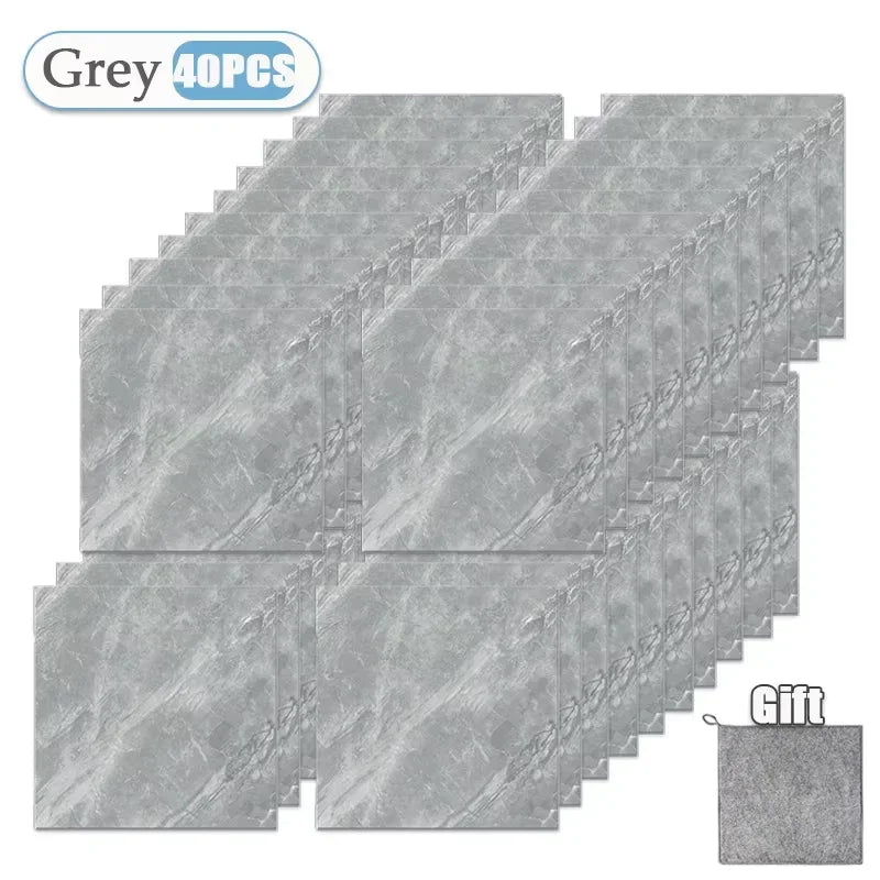 Thickened Self-Adhesive Marble Tile Stickers - Waterproof & Durable