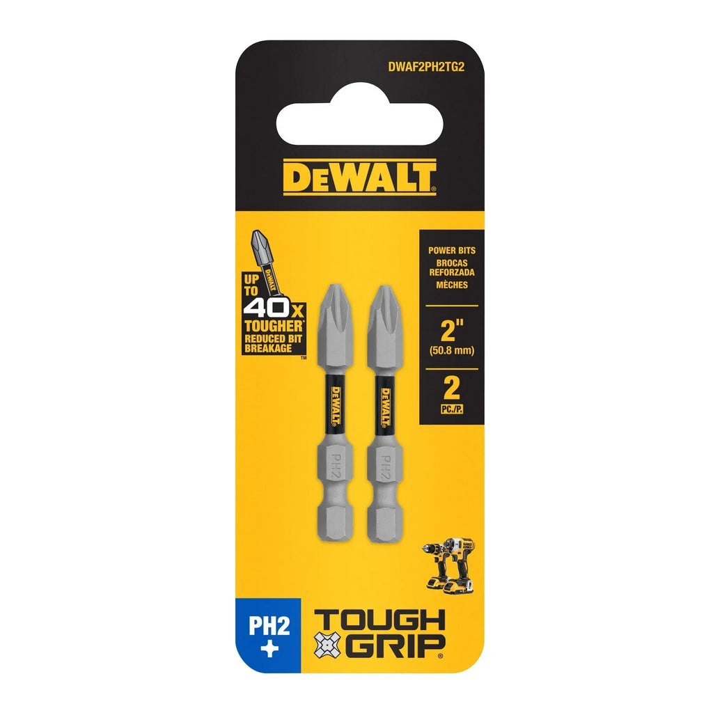 DEWALT TOUGHGRIP™ 2" Phillips #2 Screwdriver Bits - 2 Pack