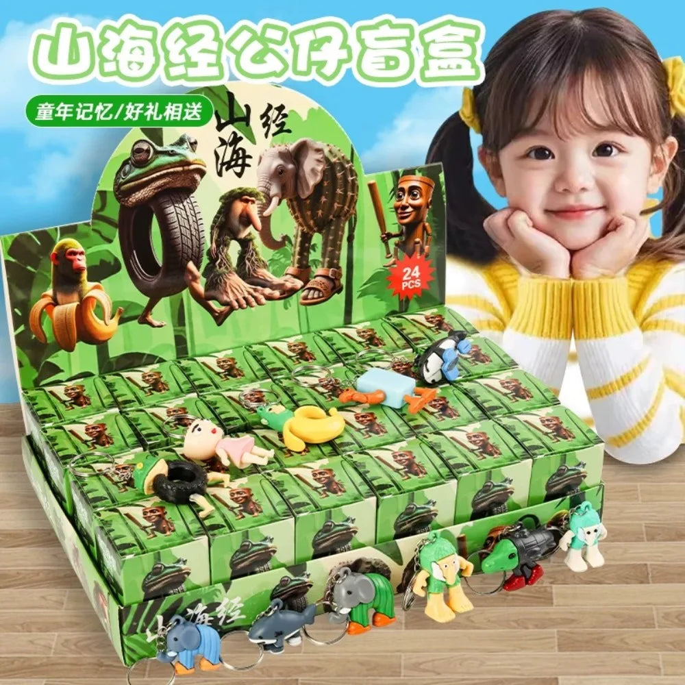 24PCS Collectible PVC Animal Figures Surprise Blind Box Set