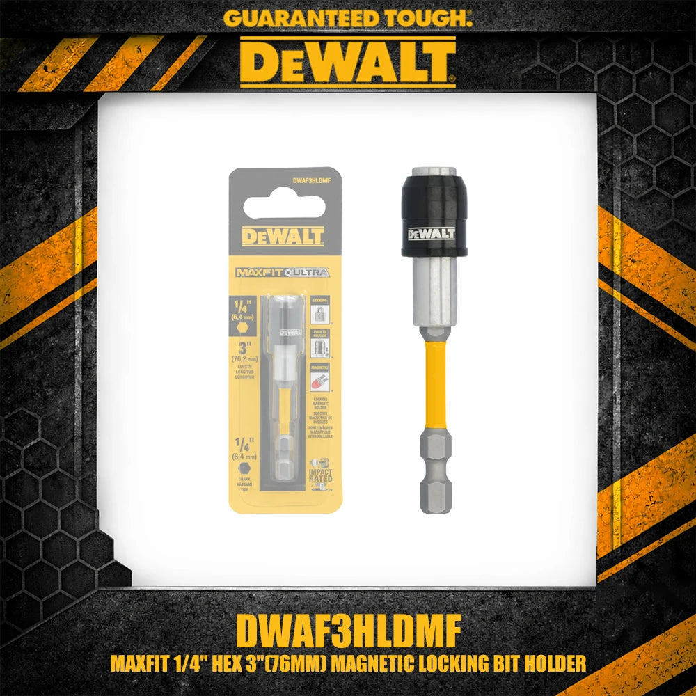 DEWALT MAXFIT 1/4" Hex 3" Magnetic Bit Holder for Ultimate Grip