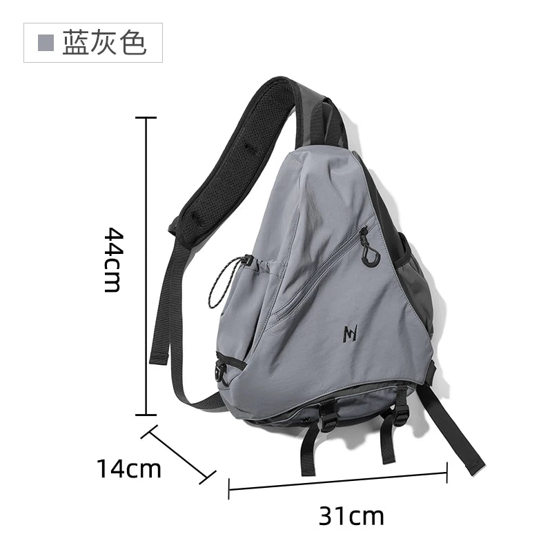 MOYYI Men's Waterproof Crossbody Bag - Versatile Fashion Chest Bag