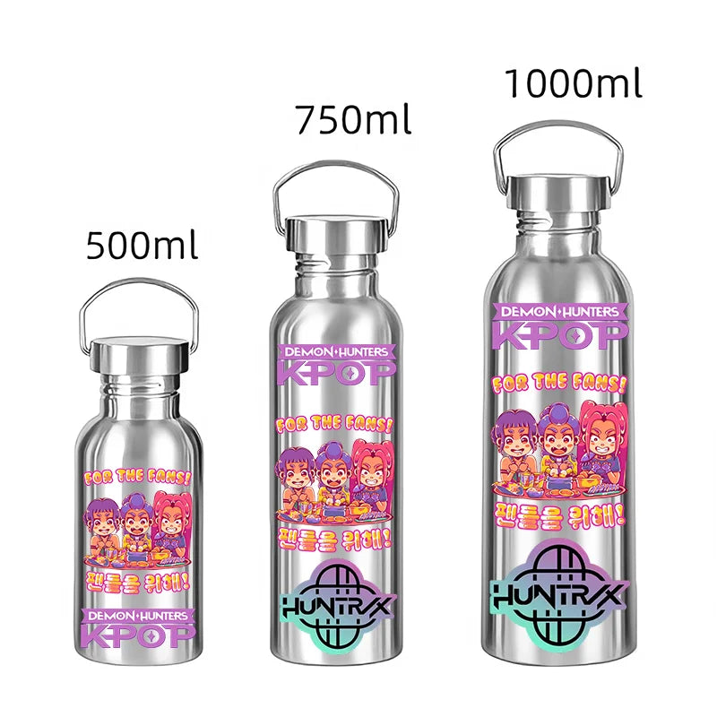 KPop Style Stainless Steel Water Bottle - 500/750/1000ML