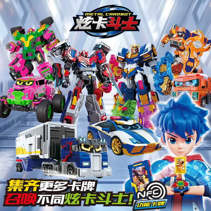 Transforming Metal Robot Action Figure - Blue SUV Mech Toy